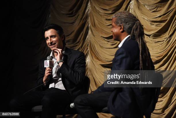 Writer and director Noah Baumbach and Film Independent at LACMA film curator Elvis Mitchell attend the Film Independent at LACMA Special Screening...