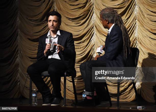 Writer and director Noah Baumbach and Film Independent at LACMA film curator Elvis Mitchell attend the Film Independent at LACMA Special Screening...