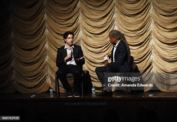 Writer and director Noah Baumbach and Film Independent at LACMA film curator Elvis Mitchell attend the Film Independent at LACMA Special Screening...