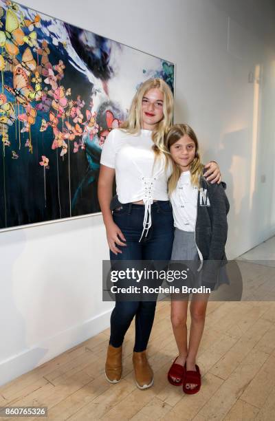 Reece Viola Hamilton and Brody Jo Hamilton attend the Michael Muller and Sage Vaughn exhibit presented by Untitled Projects, Vernissage, and Agolde...