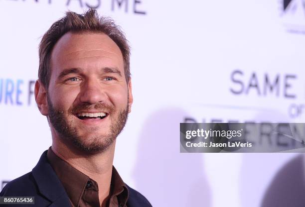 Nick Vujicic attends the premiere of "Same Kind of Different as Me" at Westwood Village Theatre on October 12, 2017 in Westwood, California.