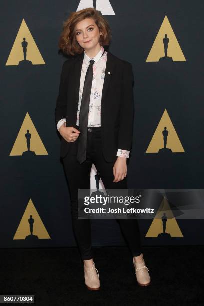 Beth David attends the Academy of Motion Picture Arts And Sciences 44th Student Academy Awards at Samuel Goldwyn Theater on October 12, 2017 in...