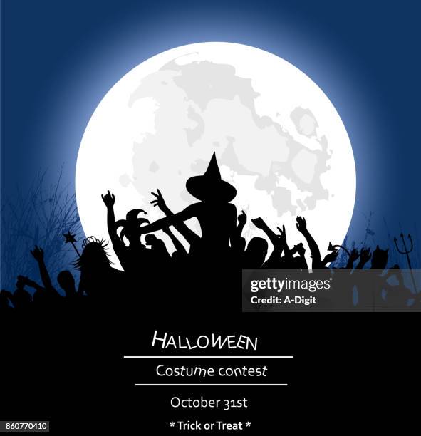 ganze nacht halloweenparty - narr stock-grafiken, -clipart, -cartoons und -symbole
