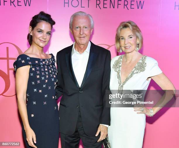 Actress Katie Holmes, Mr. W. Galen Weston and The Hon. Hilary M. Weston celebrate Holt Renfrew 180TH Anniversary in partnership with Vogue Magazine...