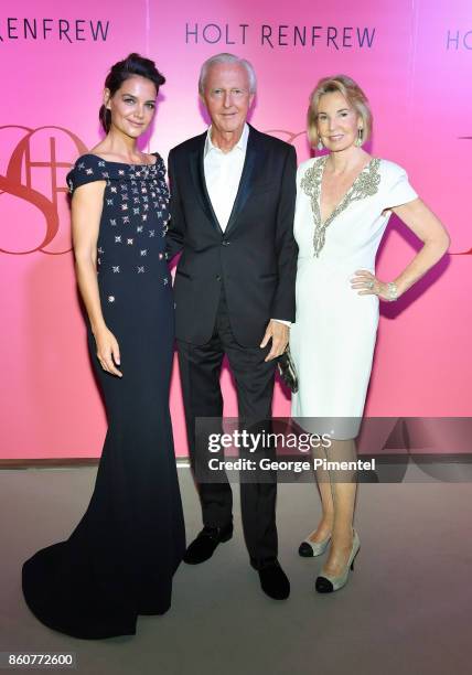 Actress Katie Holmes, Mr. W. Galen Weston and The Hon. Hilary M. Weston celebrate Holt Renfrew 180TH Anniversary in partnership with Vogue Magazine...