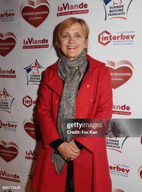 Paris 5th District mayor Florence Berthout attends the 'Boeuf A la Mode' Dinner Hosted by Les Artisans Bouchers de Paris et Ile De France at Le...