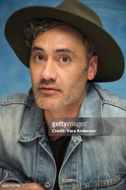Director Taika Waititi at the "Thor: Ragnarok" Press Conference at the Montage Hotel on October 11, 2017 in Beverly Hills, California.