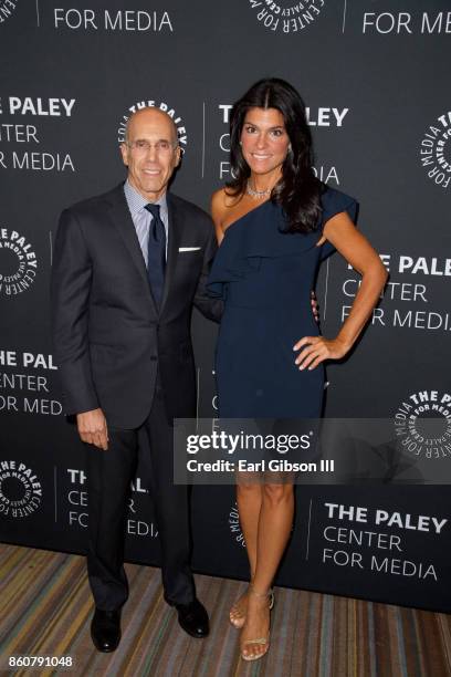 Producer Jeffrey Katzenberg and CEO of the Paley Center Maureen Reidy attend Paley Honors In Hollywood: A Gala Celebrating Women In Television at the...