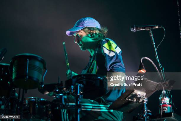 Thom Sonny Green of Alt-J performs at WaMu Theater on October 12, 2017 in Seattle, Washington.