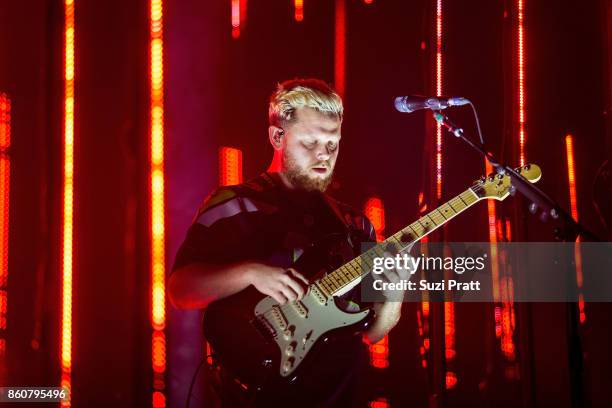 Joe Newman of Alt-J performs at WaMu Theater on October 12, 2017 in Seattle, Washington.