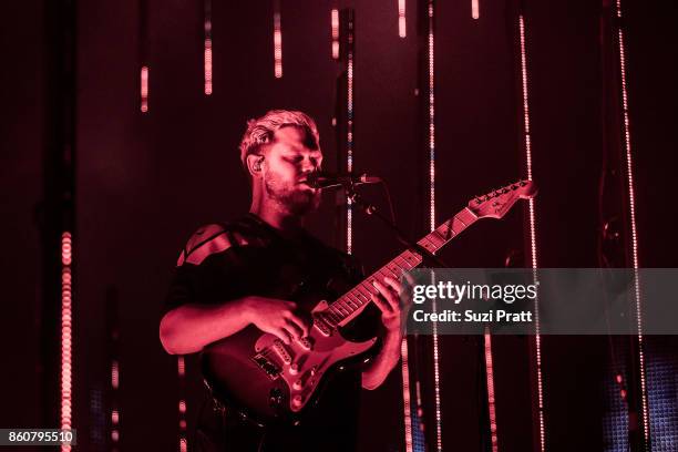 Joe Newman of Alt-J performs at WaMu Theater on October 12, 2017 in Seattle, Washington.