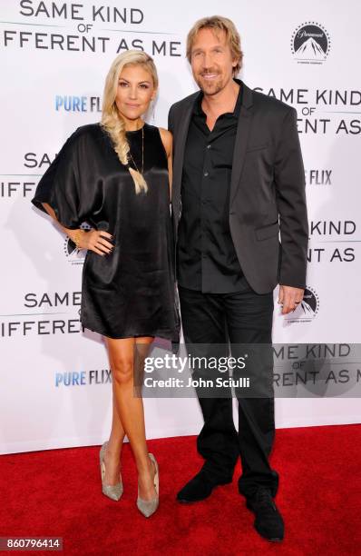 Andrea Logan White and Pure Flix Founder David A.R. White attend Same Kind Of Different As Me Premiere on October 12, 2017 in Los Angeles, California.