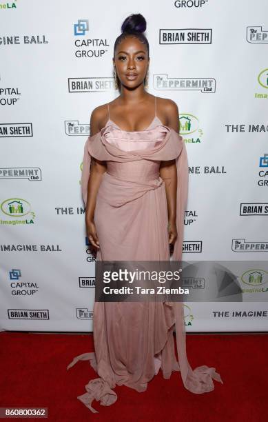 Justine Skye attends The Imagine Ball at The Peppermint Club on October 12, 2017 in Los Angeles, California.