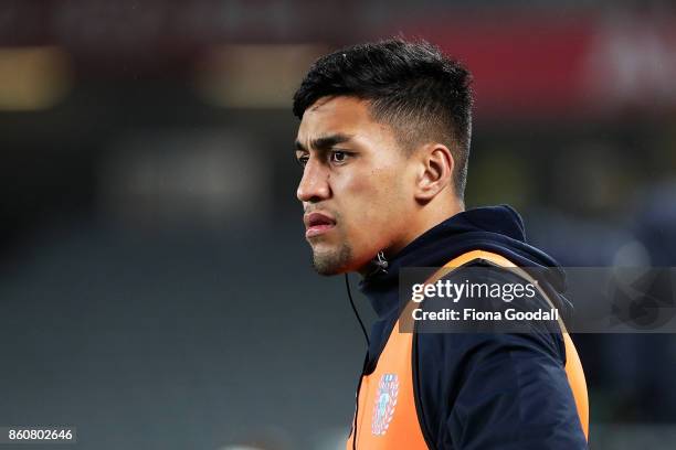 All Black Rieko Ioane on the sideline for Auckland during the round nine Mitre 10 Cup match between Auckland and Canterbury at Eden Park on October...