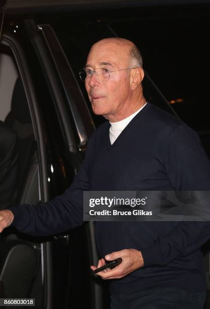 David Geffen at the opening night arrivals for "Springsteen on Broadway" at The Walter Kerr Theatre on October 12, 2017 in New York City.