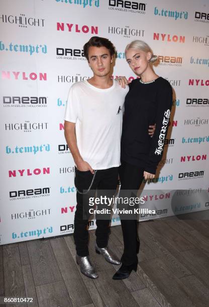 Brandon Lee and Pyper Smith attend NYLON's It Girl Party At The Highlight Room At Dream Hollywood on October 12, 2017 in Hollywood, California.