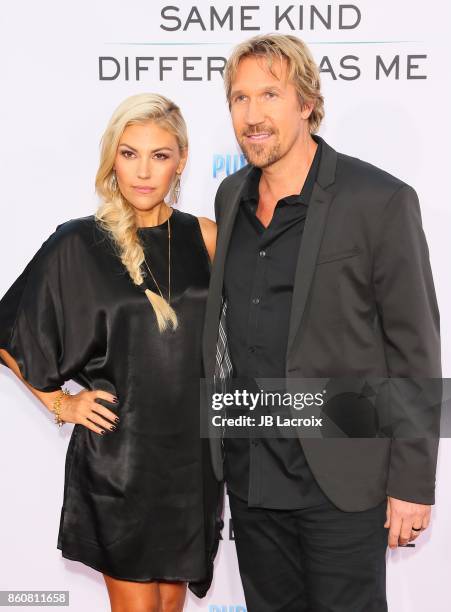 Andrea Logan White and David A.R. White attend the premiere of Paramount Pictures and Pure Flix Entertainment's 'Same Kind Of Different As Me' on...