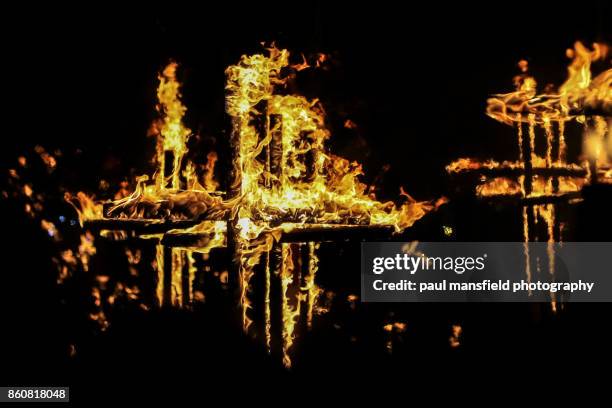 lewes bonfire night - guy fawkes day stockfoto's en -beelden