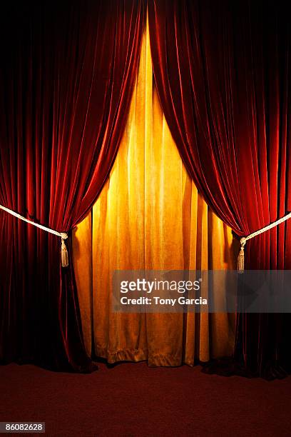 stage and curtains - velvet stock pictures, royalty-free photos & images