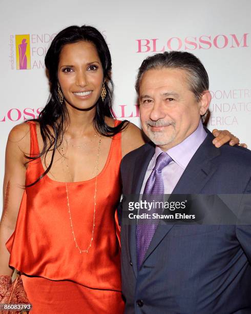Personality Padma Lakshmi and Dr Tamer Seckin attend the 1st Annual Blossom Ball at the Prince George Ballroom on April 20, 2009 in New York City,...