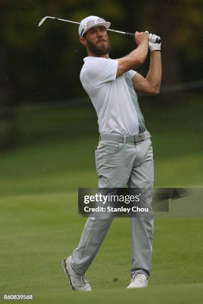 Graham Delaet of Canada in action during round two of the 2017 CIMB Classic at TPC Kuala Lumpur on October 13, 2017 in Kuala Lumpur, Malaysia.