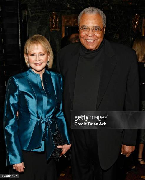 Cecilia Hart and actor James Earl Jones attends the 2009 Dramatists Guild Fund annual benefit gala at the Hudson Theatre on April 20, 2009 in New...