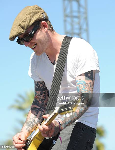 Lead Guitarist/Vocalist Brian Fallon of The Gaslight Anthem performs during the 2009 Coachella Music Festival on April 19 in Indio, California.