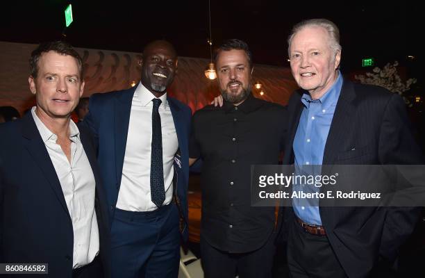 Actors Greg Kinnear, Djimon Hounsou, writer/director Michael Carney and actor Jon Voight attend the after party for the premiere of Paramount...