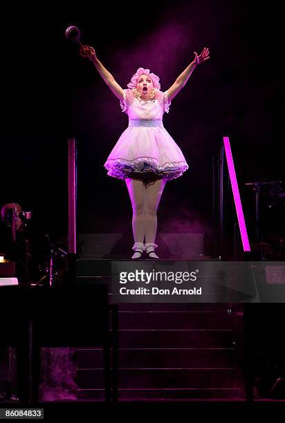 Kate Miller Heidke plays the role of Baby Jane during the 'Jerry Springer The Opera' photo call at the Sydney Opera House on April 21, 2009 in...