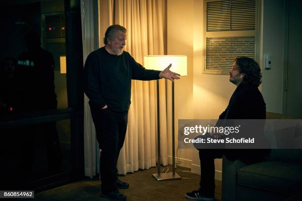 Film directors Edgar Wright and Walter Hill are photographed for Empire magazine on November 29, 2016 in Los Angeles, California.