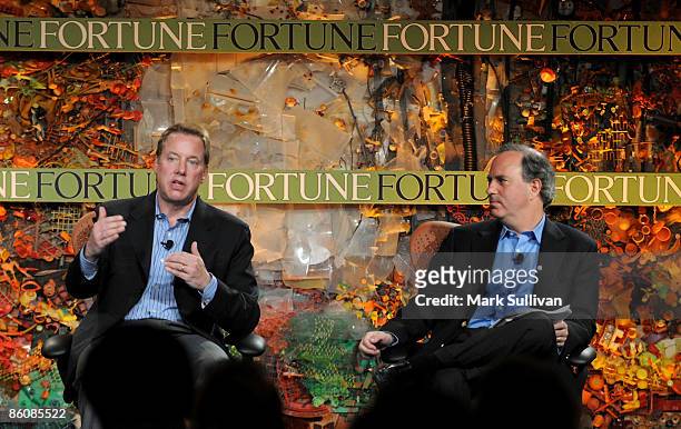 Bill Ford, executive chairman, Ford Motor Company and Andy Serwer, managing editor, Fortune Magazine attend the Fortune Brainstorm Green conference...