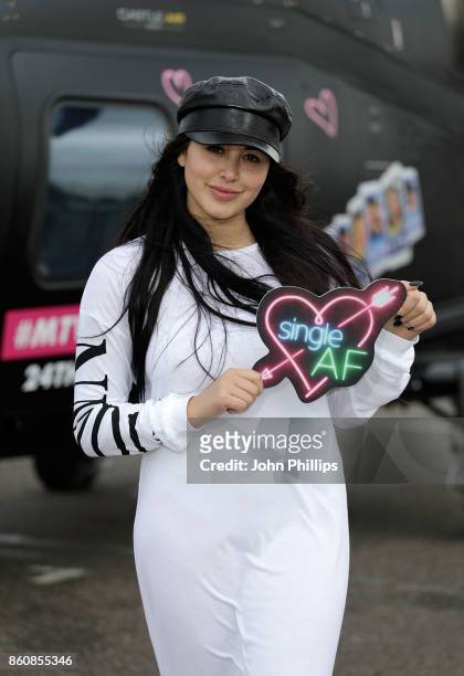 Marnie Simpson during the MTV 'Single AF' Photocall at Elstree Studios on October 13, 2017 in Borehamwood, England. Seven celebrities embark on the...