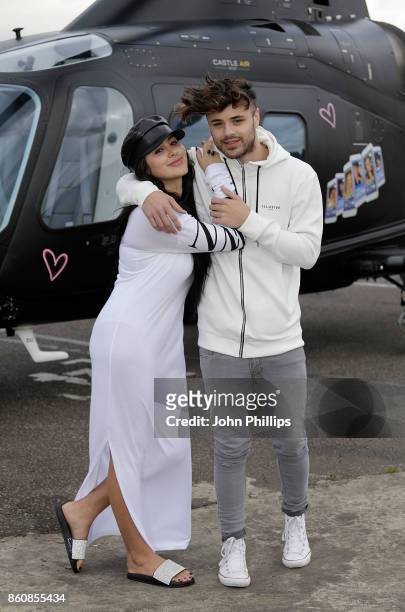 Casey Johnson and Marnie Simpson during the MTV 'Single AF' Photocall at Elstree Studios on October 13, 2017 in Borehamwood, England. Seven...