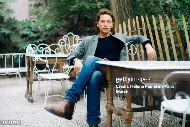 Singer Raphael is photographed for Paris Match on August 21, 2017 in Paris, France.