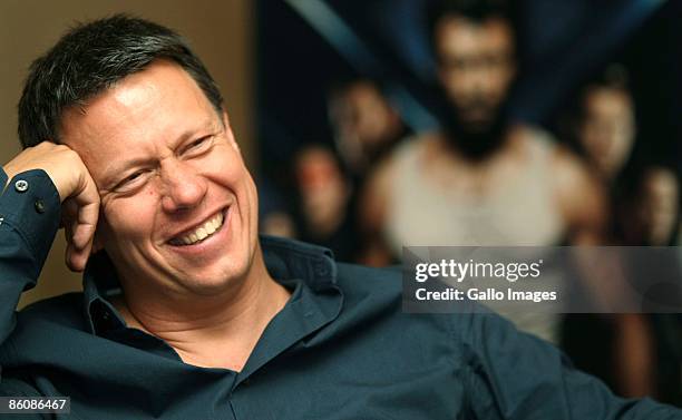 South African Gavin Hood, director of Oscar award winning movie Tsotsi, smiles as he is interviewed on April 20, 2009 in Johannesburg. His new movie,...