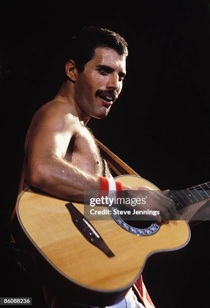 Freddie Mercury of Queen, 1982 Tour