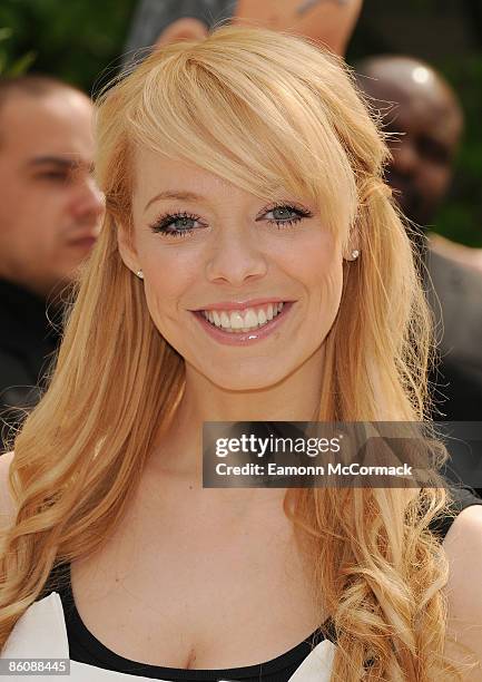 Liz McClarnon relaunches the internet search engine Jeeves to Ask Jeeves at Broadgate Circle on April 21, 2009 in London, England.