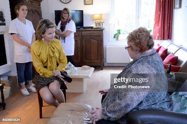 Visit of Queen Mathilde to the Federation "Aide et Soins à Domicile" .