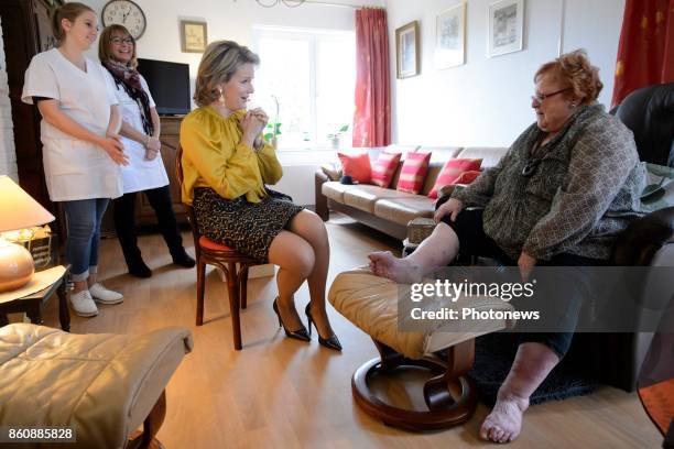 Visit of Queen Mathilde to the Federation "Aide et Soins à Domicile" .