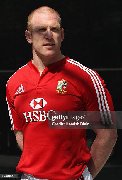 Paul O'Connell of Ireland looks on after being named captain of the squad during the press conference to announce the British & Irish Lions squad for...