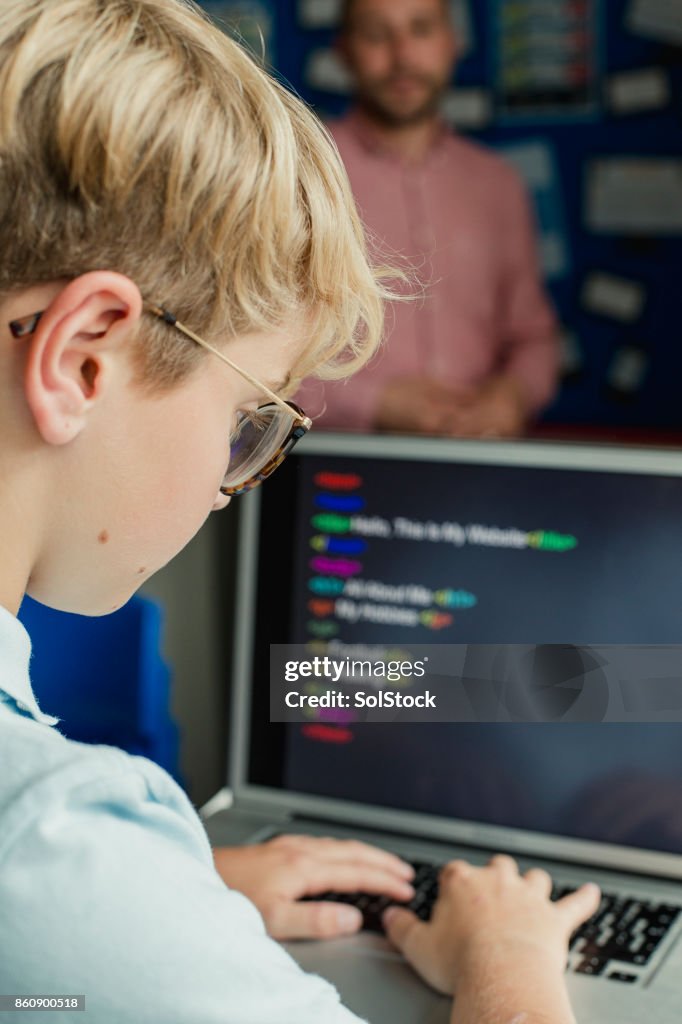 Male Student Learning Coding In School High-Res Stock Photo - Getty Images