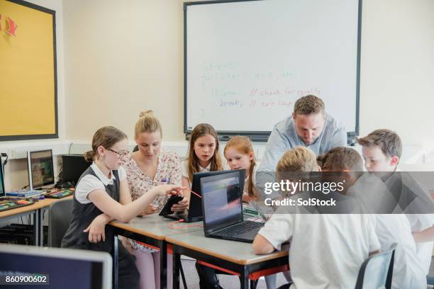 html coding lesson in school - high school maths stock pictures, royalty-free photos & images