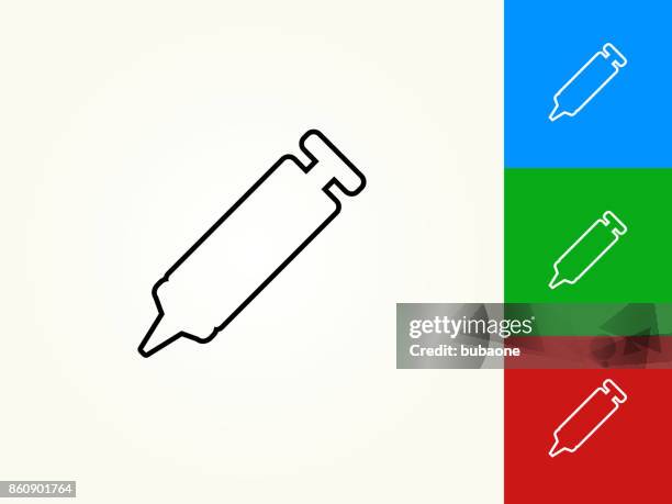 silblack stroke linear icone and glue sealant black stroke linear icon - silicone stock illustrations