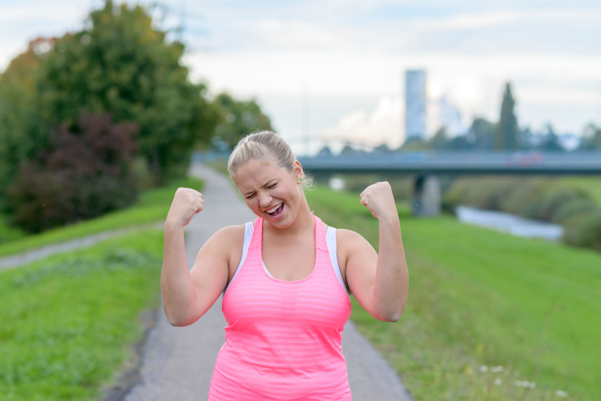 woman fitness success