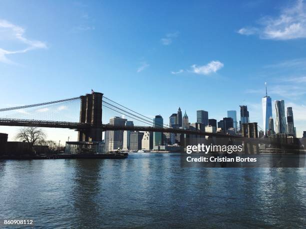 brooklyn bridge - bortes fotografías e imágenes de stock