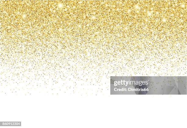 ilustrações de stock, clip art, desenhos animados e ícones de gold glitter texture vector gradient background - sparkle