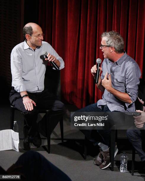 Moderator Brian Rose and director Todd Haynes on stage during The Academy of Motion Picture Arts & Sciences Official Academy Screening of...