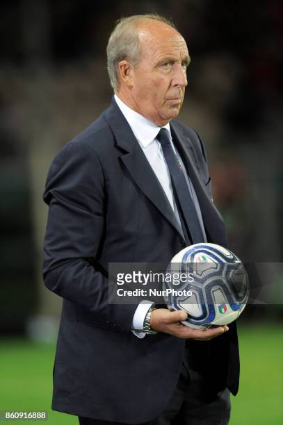 Gian Piero Ventura the Italy team coach during the warm-up before the match valid for Qualifying Round of Fifa World Cup Russia 2018 between Italy -...