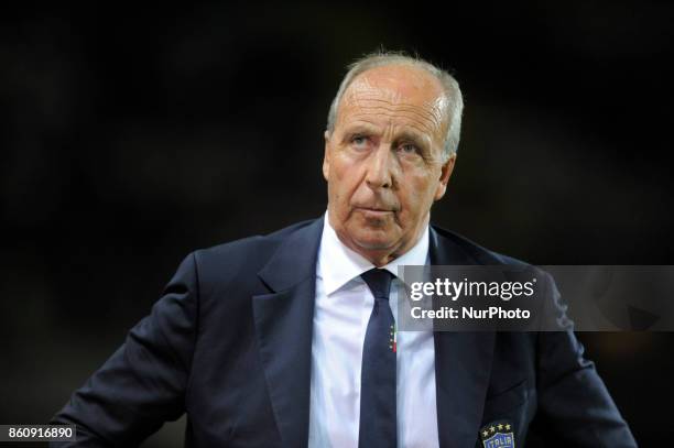 Gian Piero Ventura the Italy team coach during the warm-up before the match valid for Qualifying Round of Fifa World Cup Russia 2018 between Italy -...