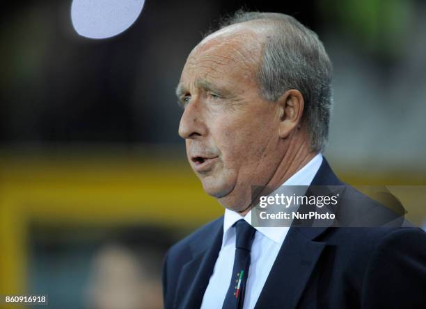 Gian Piero Ventura the Italy team coach during the warm-up before the match valid for Qualifying Round of Fifa World Cup Russia 2018 between Italy -...